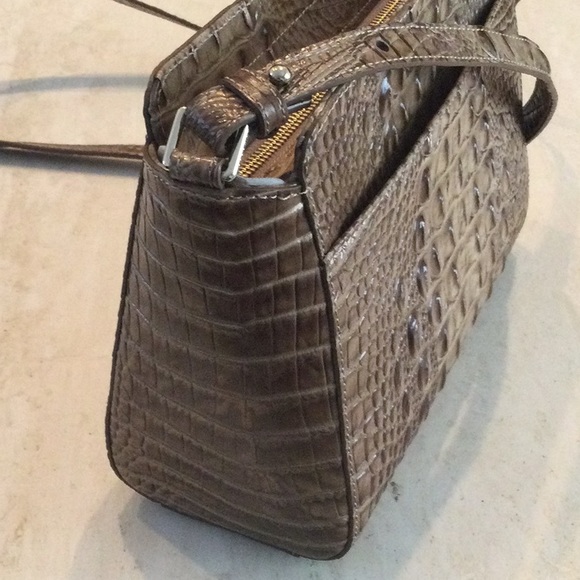 Brahmin Carrie Crossbody Croc Embossed Leather Bag - Picture 15 of 16